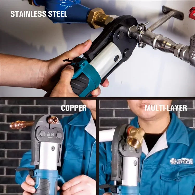 Zupper CZ-1550 Electric Pipe Crimping Tool Hydraulic Press Fitting Tool for Plumbing Install , High Sealing up
